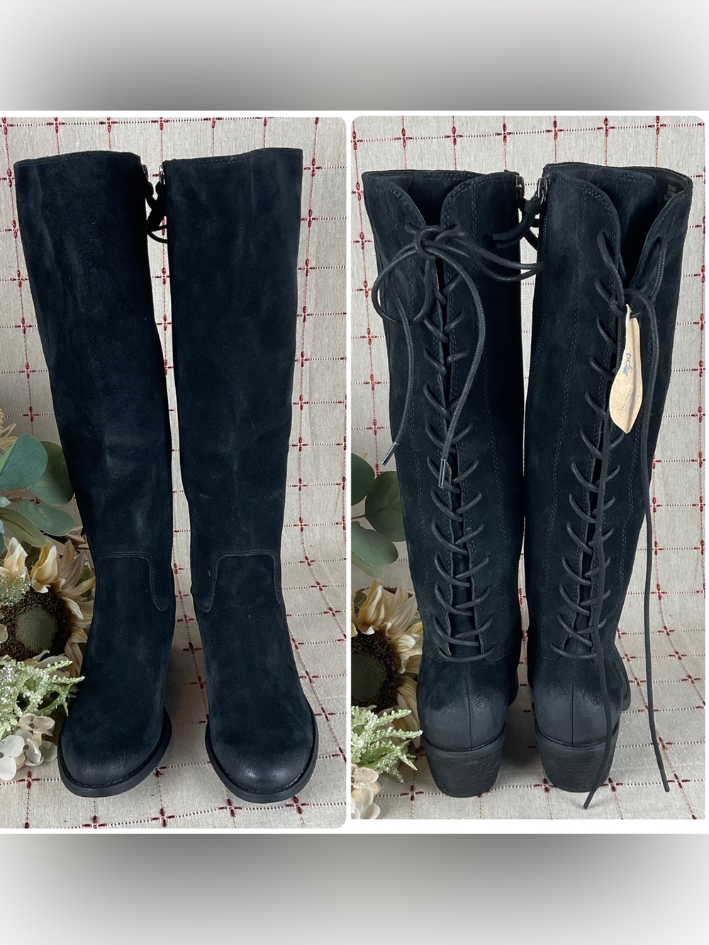 Coconuts By Matisse “Piper” Black Suede Knee High Heeled Boots Sz 6.5 NWOB - Picture 3 of 6